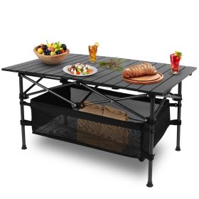 Folding Camping Table Portable Lightweight Aluminum Roll-up Picnic BBQ Desk with Carrying Bag Heavy Duty Outdoor Beach Backyard Party Patio Folding Camping Table Portable Lightweight Aluminum Roll-up Picnic BBQ Desk with Carrying Bag Heavy Duty Outdoor Beach Backyard Party Patio